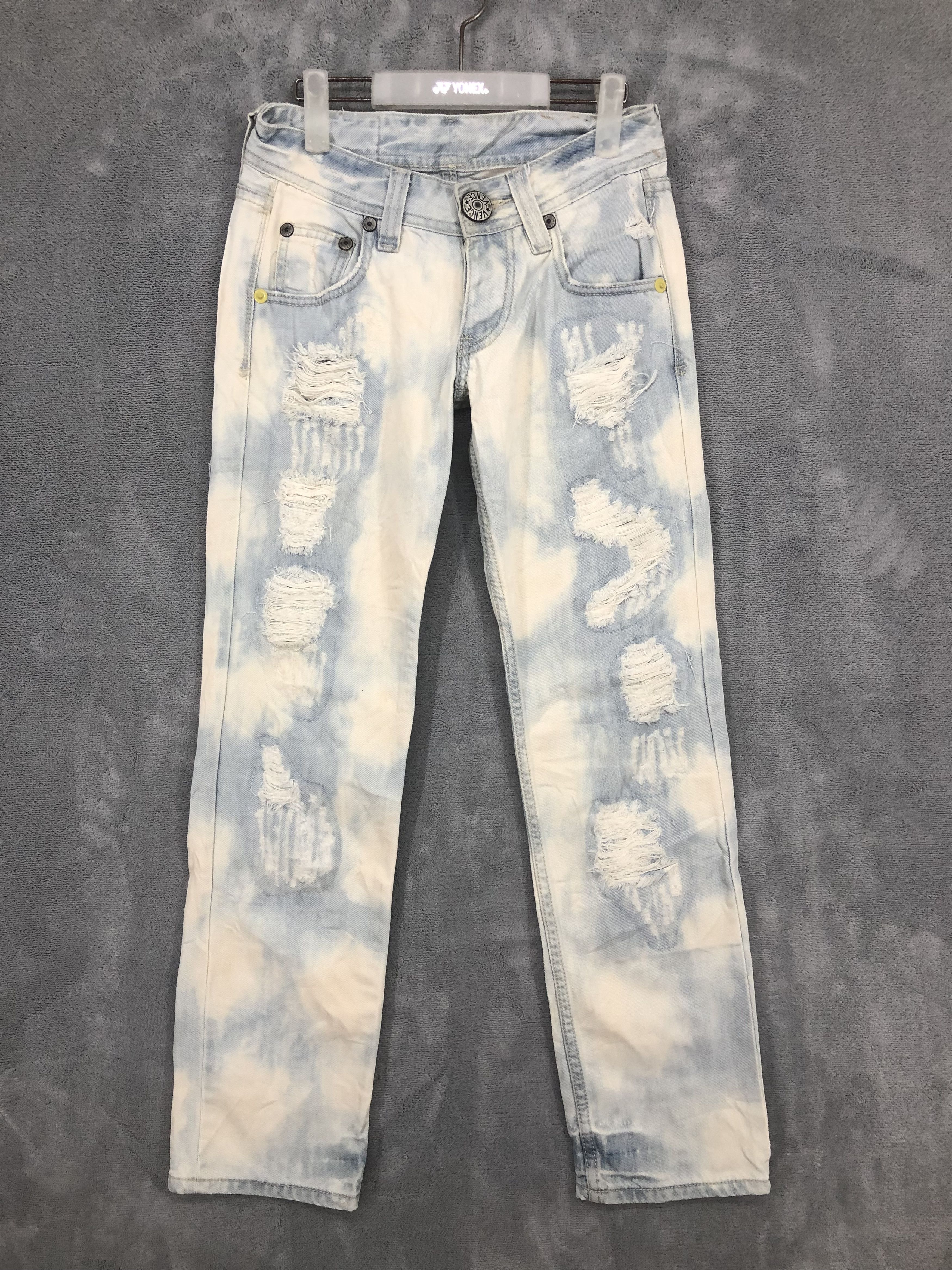 Japanese Brand × Jean Vence Bleach Distressed Denim Women Jeans 28x30 Size 28" / US 6 / IT 42 - 1 Thumbnail