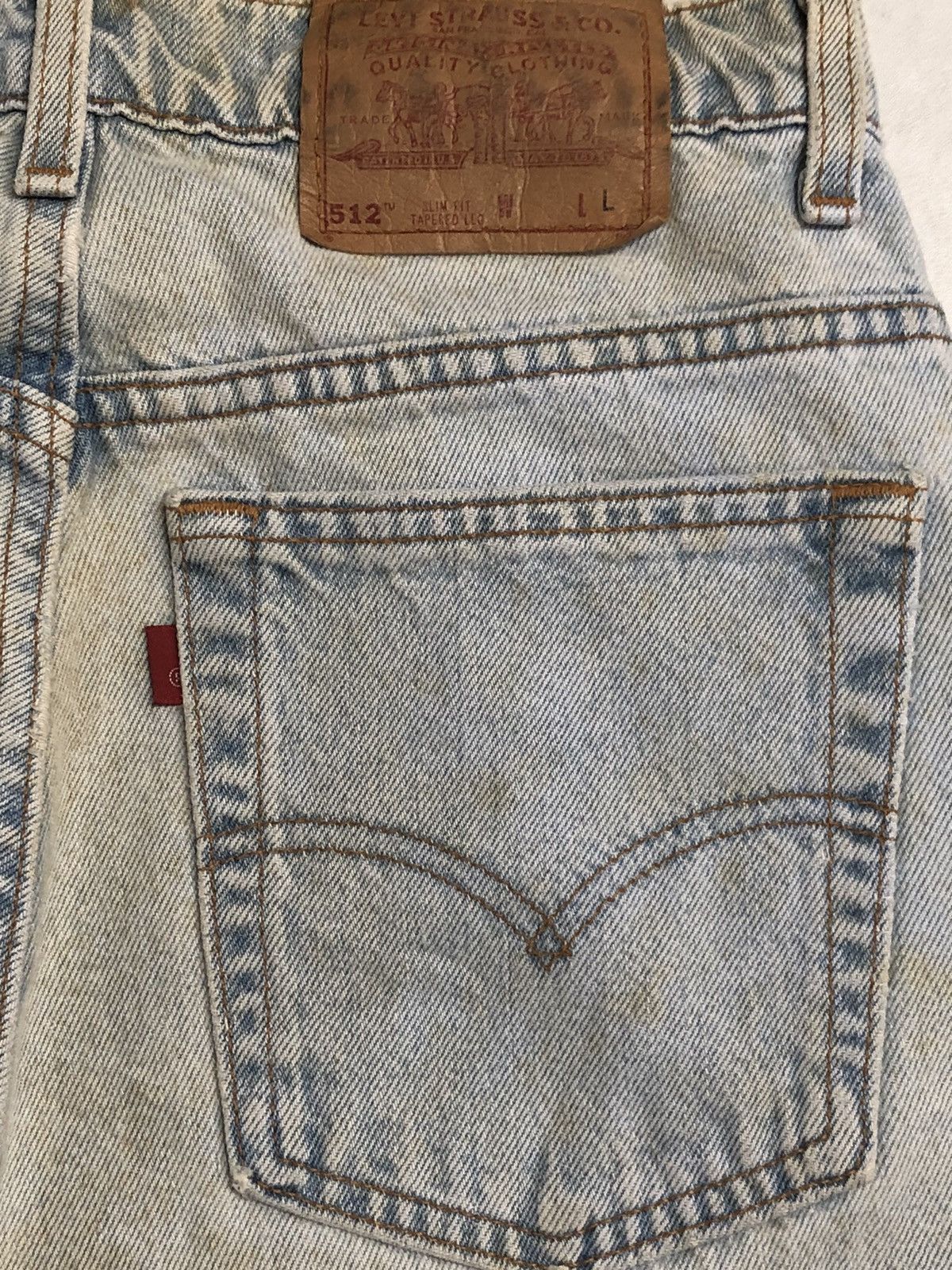Jean × Levi's × Vintage Vintage 90s Levis 512 Slim Fit Tapered Leg Jean L49 Size US 30 / EU 46 - 7 Thumbnail