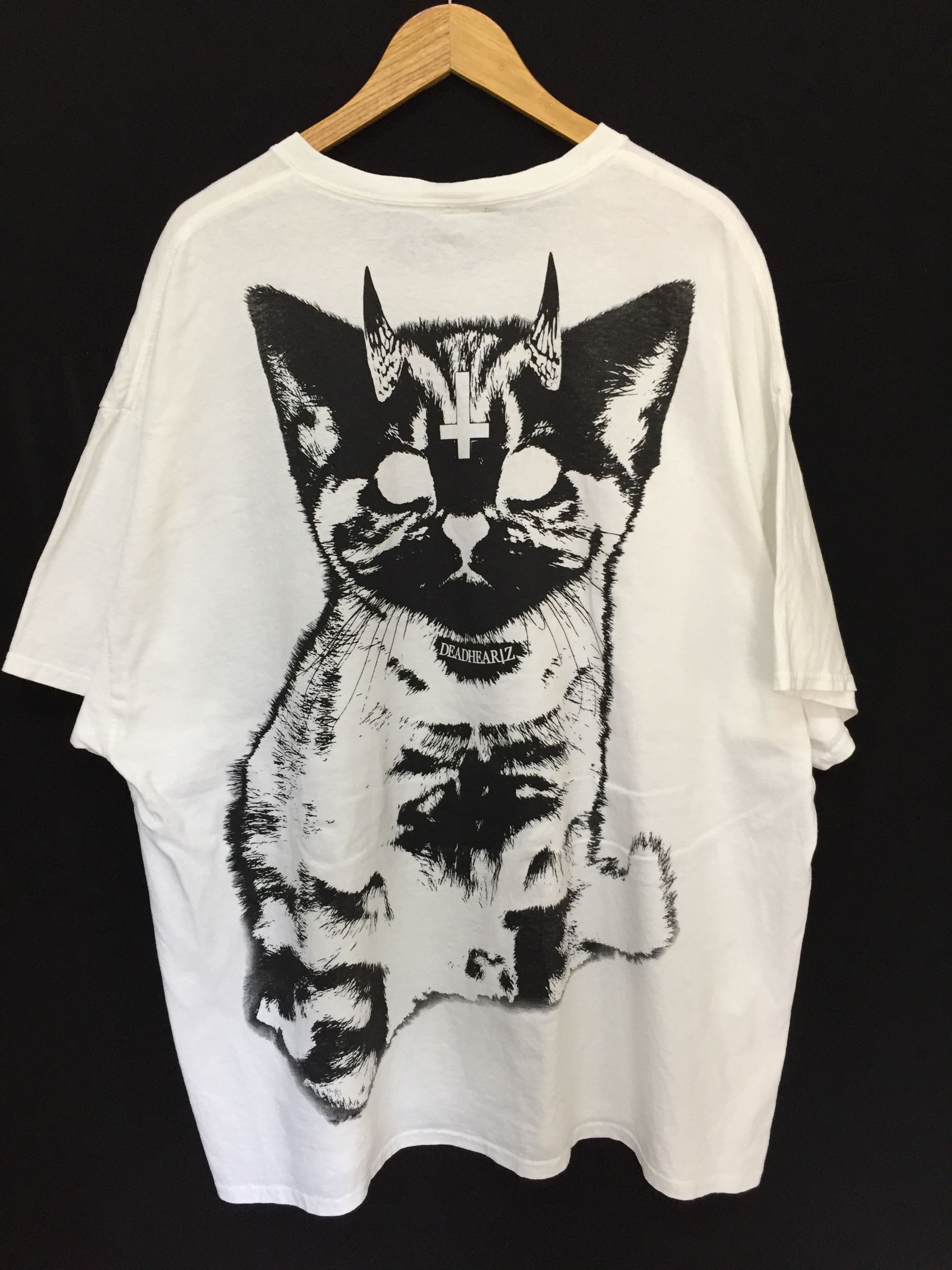Japanese Brand Deadheartz japan punk satanic cat tee milkboy golf wang Size US XXL / EU 58 / 5 - 2 Thumbnail