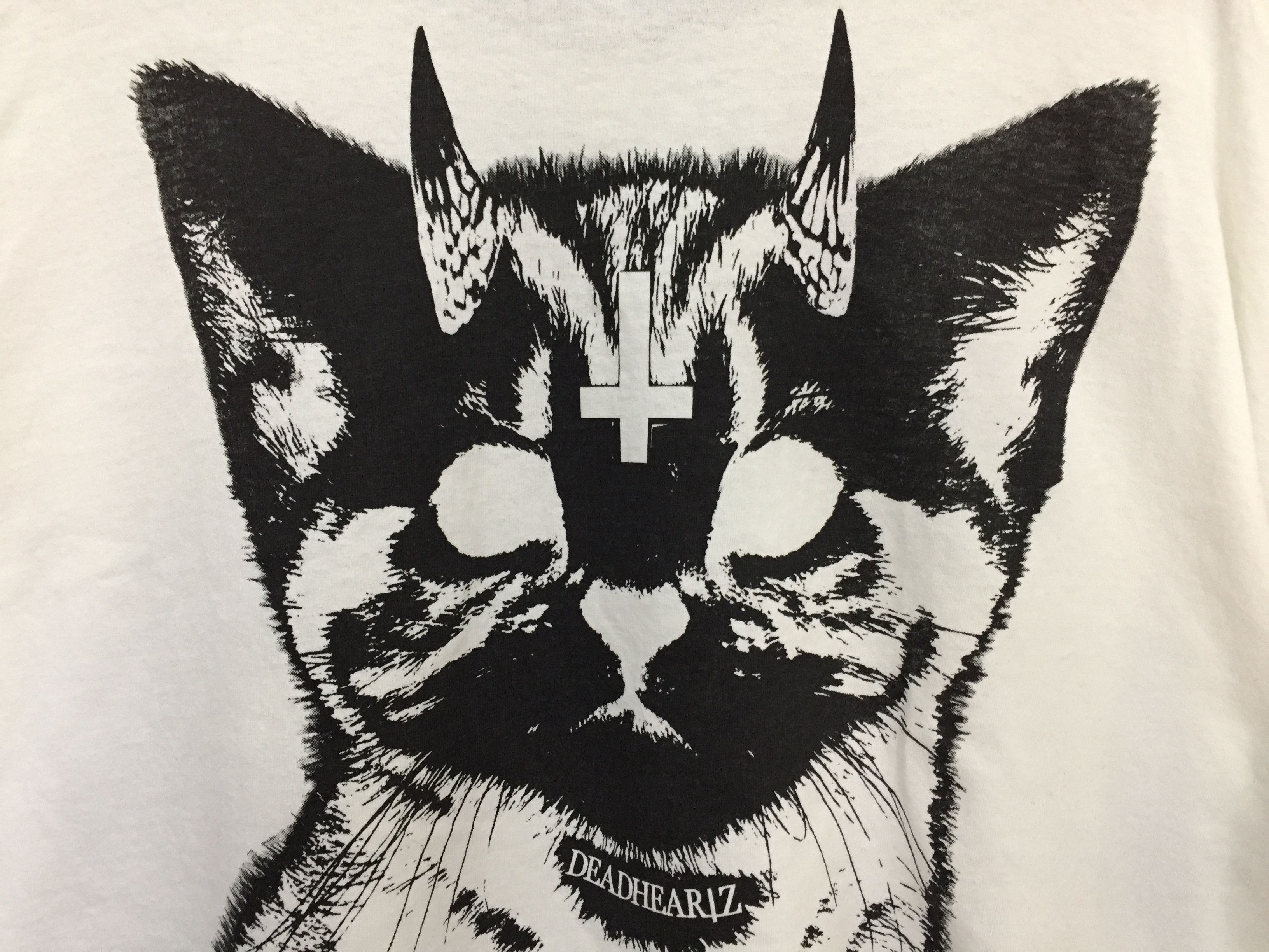 Japanese Brand Deadheartz japan punk satanic cat tee milkboy golf wang Size US XXL / EU 58 / 5 - 3 Thumbnail