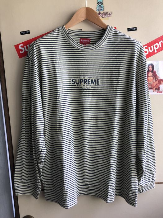 Supreme micro hotsell stripe tee