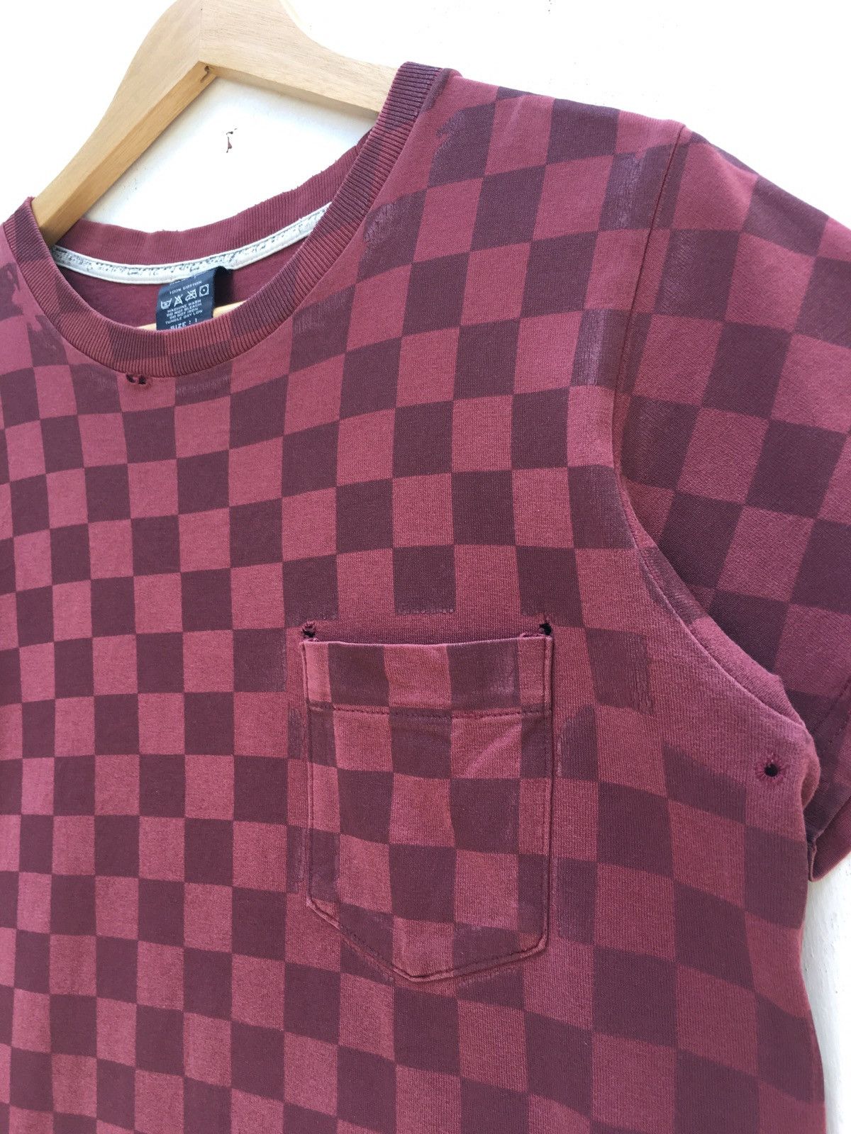 Number (N)ine Rare Number (N)ine Checkered Distressed T-Shirt Size US S / EU 44-46 / 1 - 7 Thumbnail