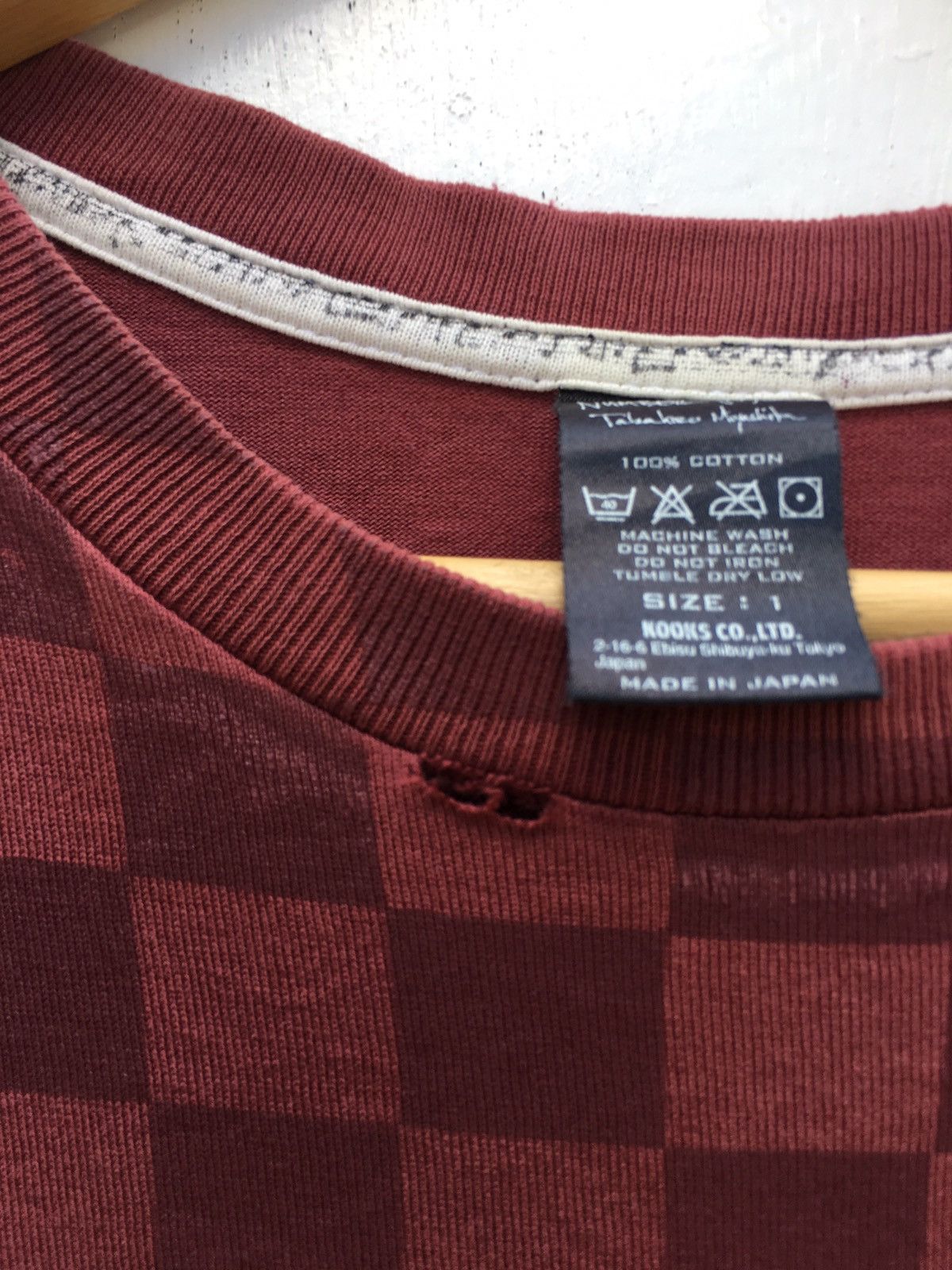 Number (N)ine Rare Number (N)ine Checkered Distressed T-Shirt Size US S / EU 44-46 / 1 - 12 Thumbnail