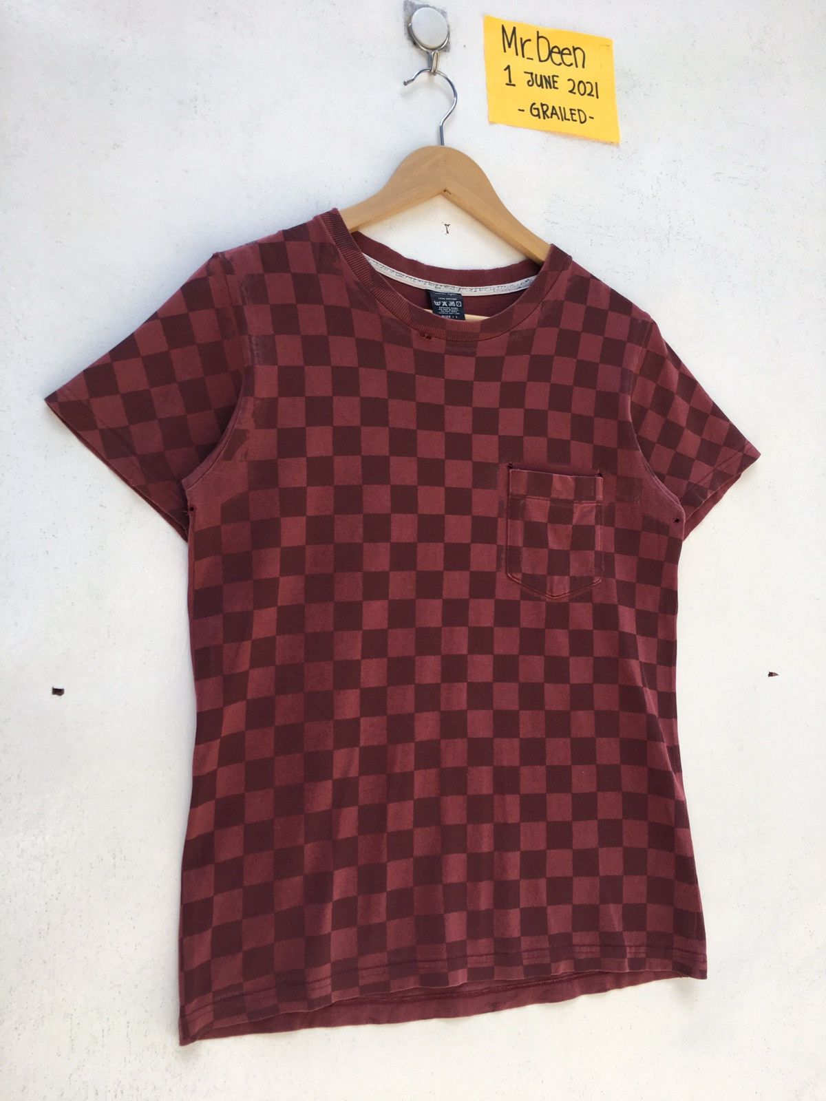 Number (N)ine Rare Number (N)ine Checkered Distressed T-Shirt Size US S / EU 44-46 / 1 - 2 Thumbnail