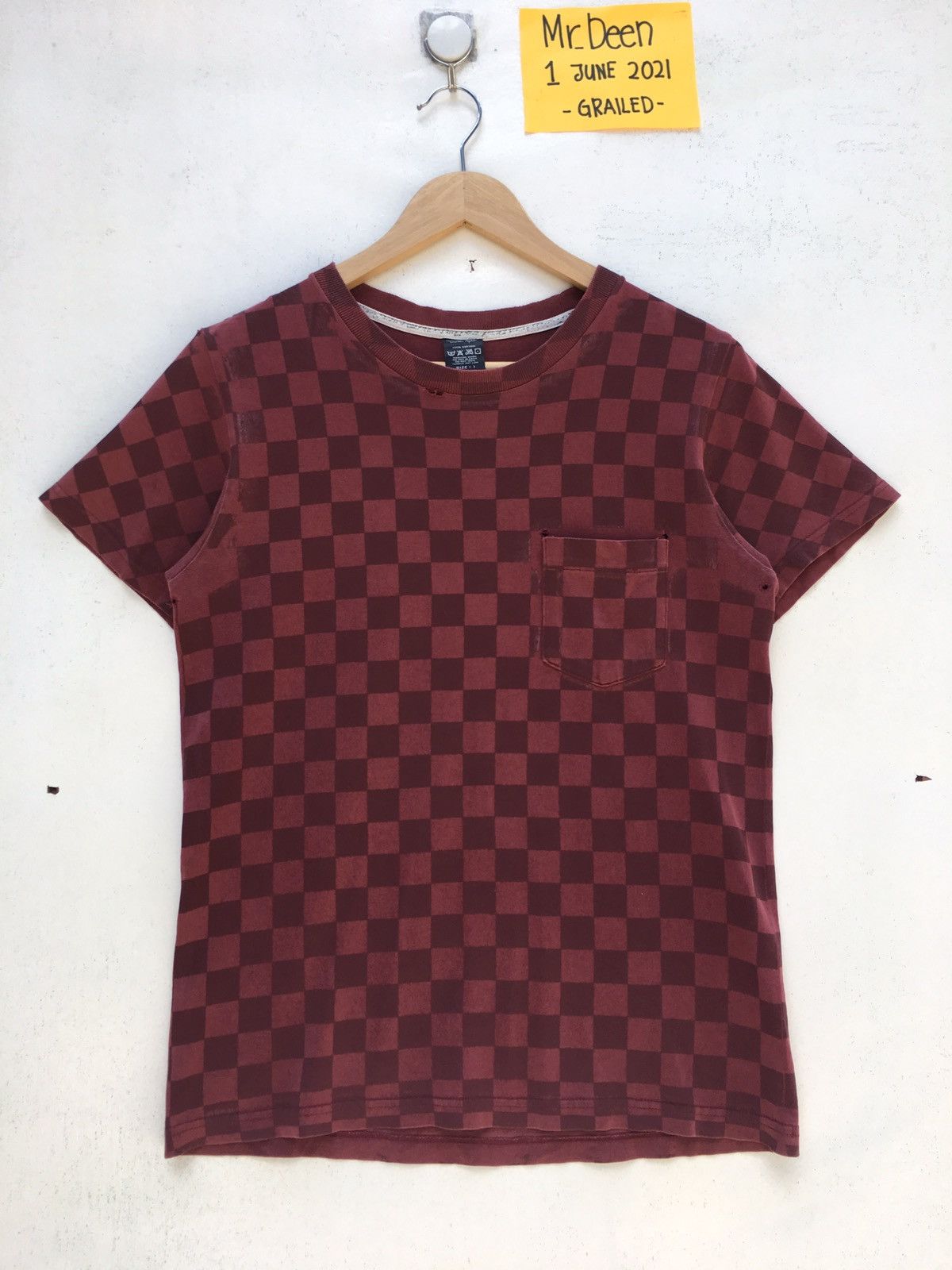 Rare Number (N)ine Checkered Distressed T-Shirt