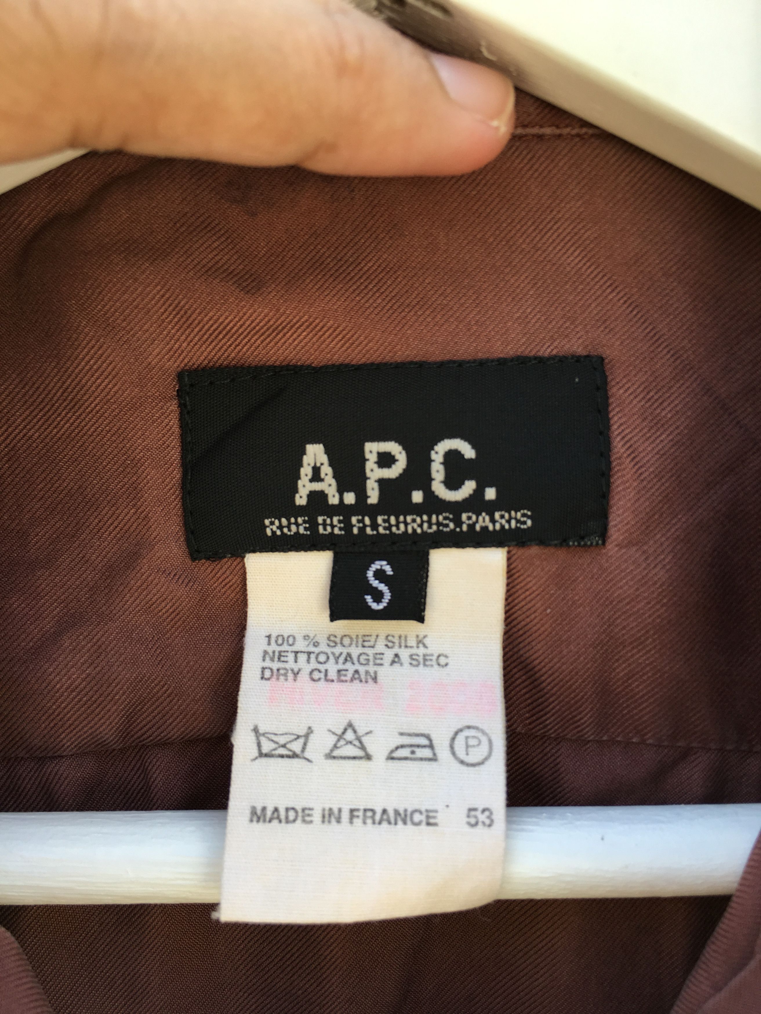 A.P.C. APC LONG SLEEVED 100% silk Rue de Fleuras Size US S / EU 44-46 / 1 - 8 Thumbnail
