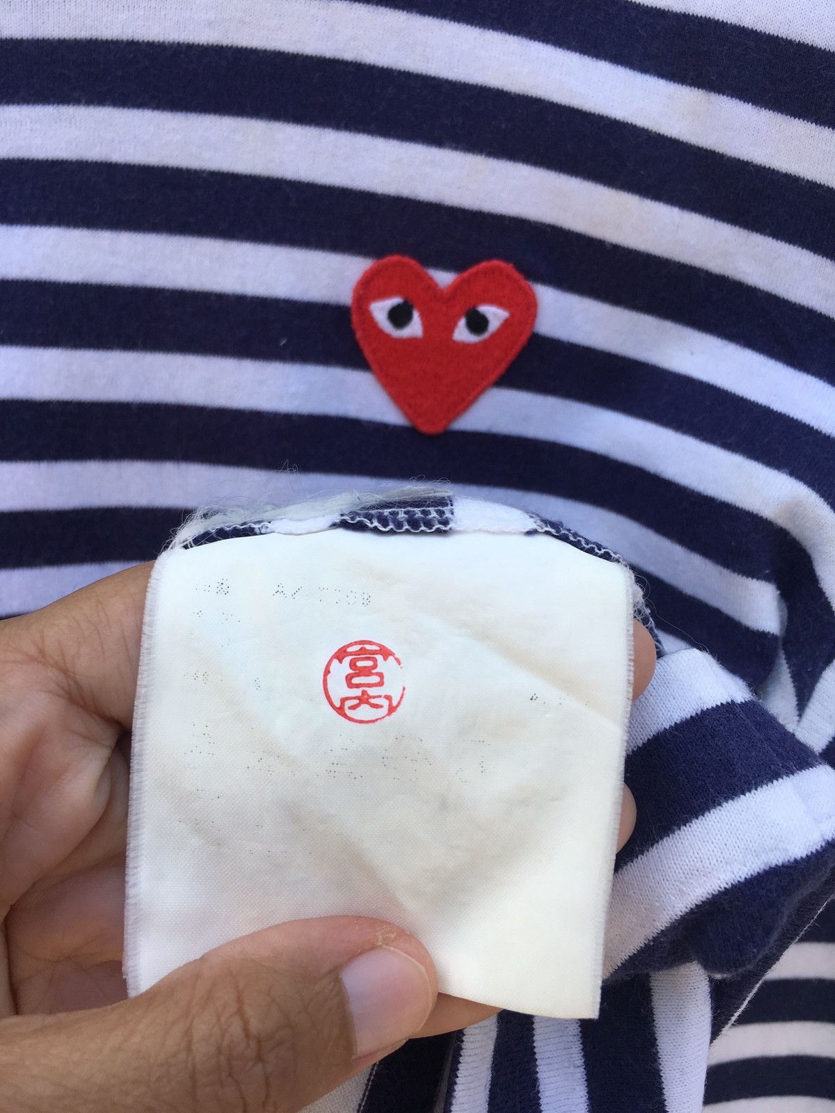 Comme des Garcons PLAY Rare CDG Play Striped Blue Longsleeve Size US M / EU 48-50 / 2 - 15 Thumbnail