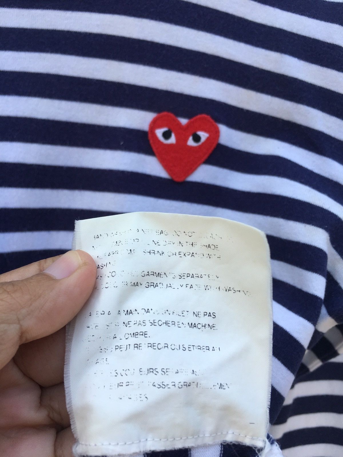 Comme des Garcons PLAY Rare CDG Play Striped Blue Longsleeve Size US M / EU 48-50 / 2 - 14 Thumbnail
