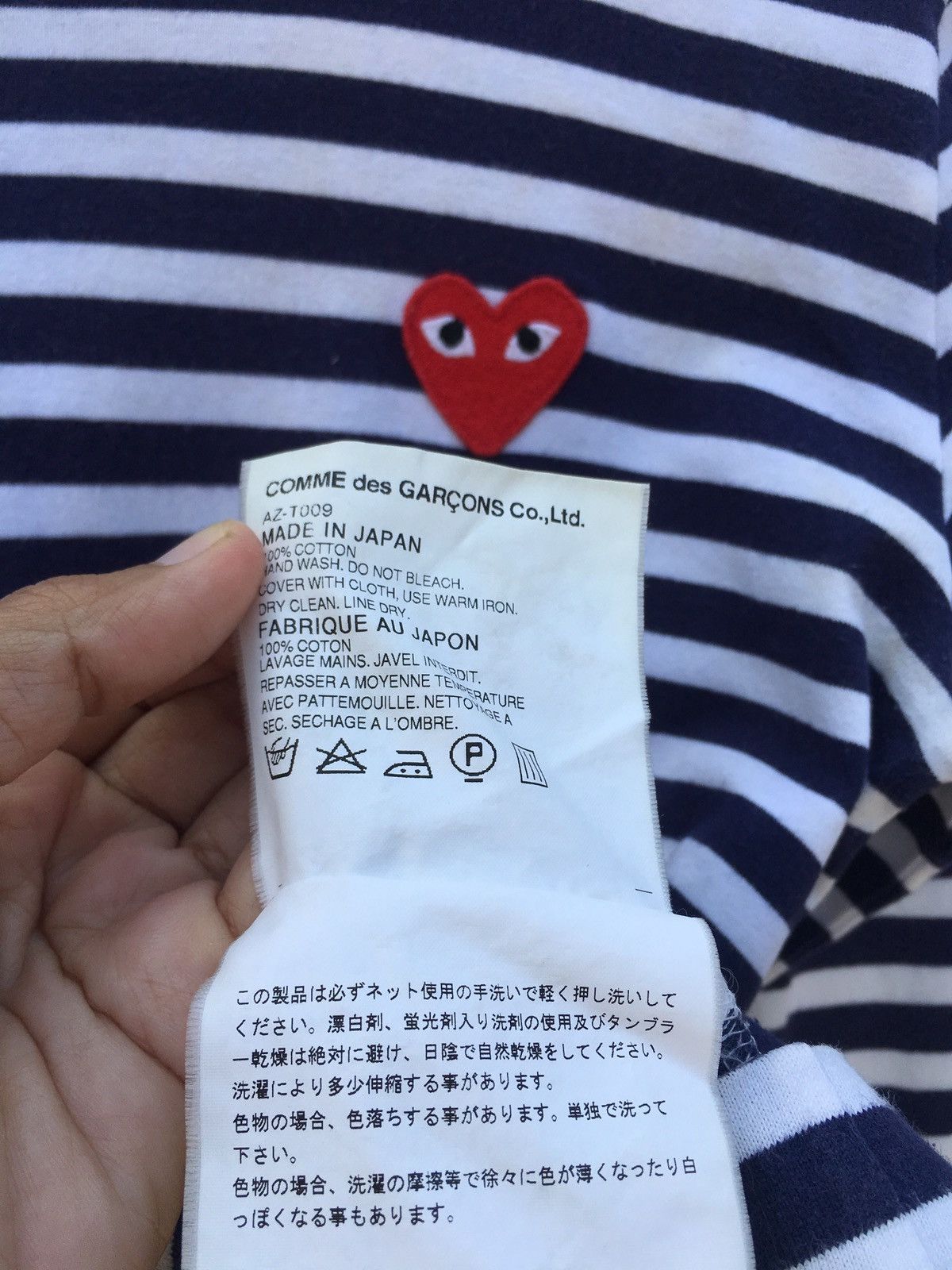 Comme des Garcons PLAY Rare CDG Play Striped Blue Longsleeve Size US M / EU 48-50 / 2 - 13 Thumbnail