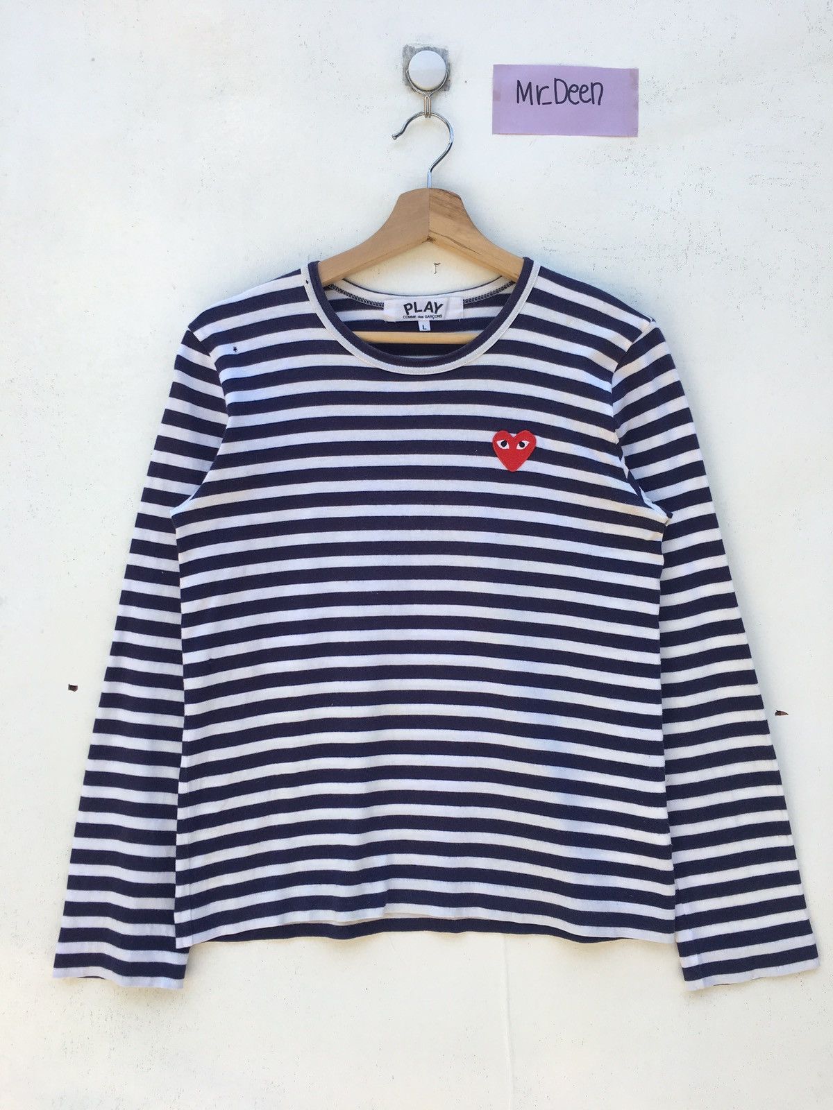 Comme des Garcons PLAY Rare CDG Play Striped Blue Longsleeve Size US M / EU 48-50 / 2 - 1 Thumbnail