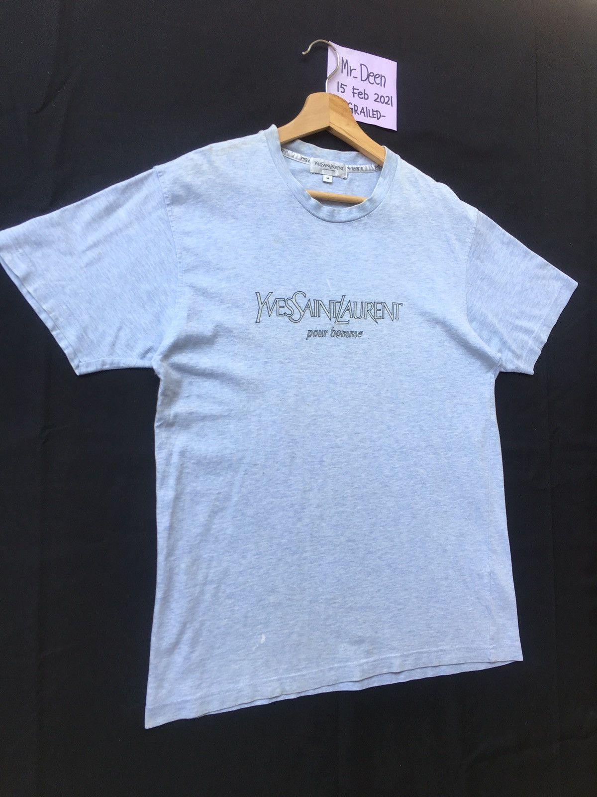 Yves Saint Laurent Vintage YSL Yves Saint Laurent Spellout Logos Tshirt Size US M / EU 48-50 / 2 - 4 Thumbnail