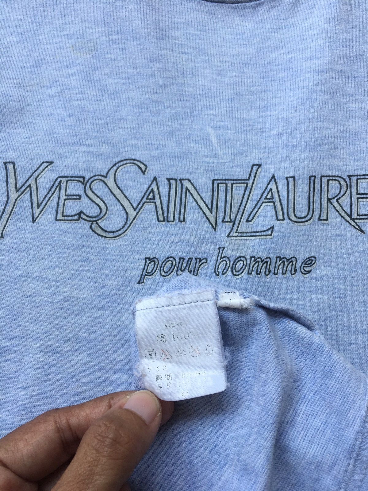 Yves Saint Laurent Vintage YSL Yves Saint Laurent Spellout Logos Tshirt Size US M / EU 48-50 / 2 - 18 Thumbnail