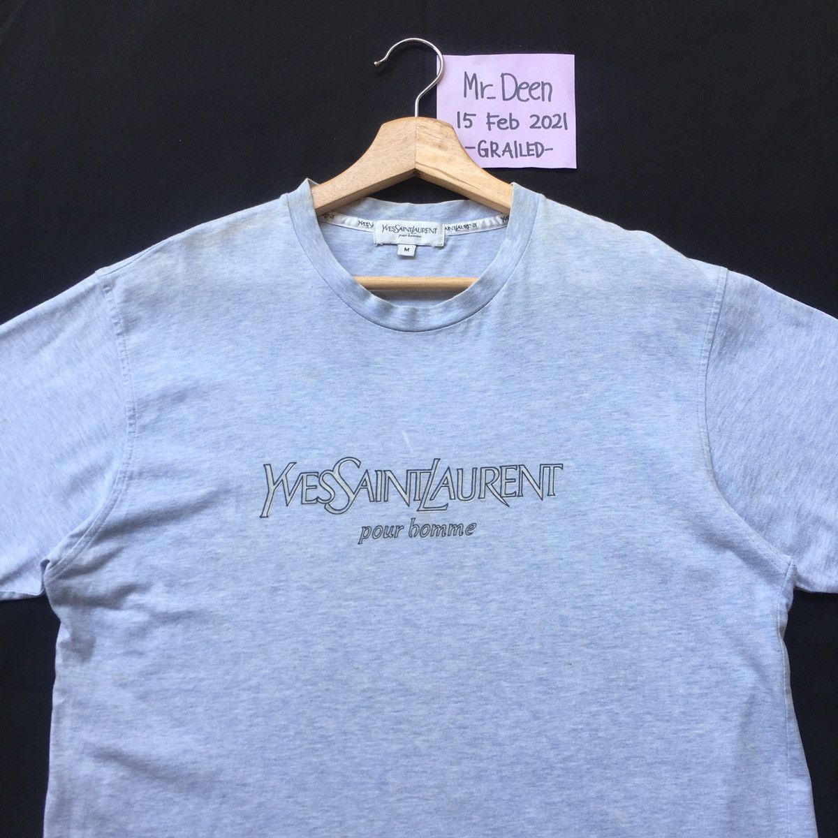 Yves Saint Laurent Vintage YSL Yves Saint Laurent Spellout Logos Tshirt Size US M / EU 48-50 / 2 - 1 Thumbnail