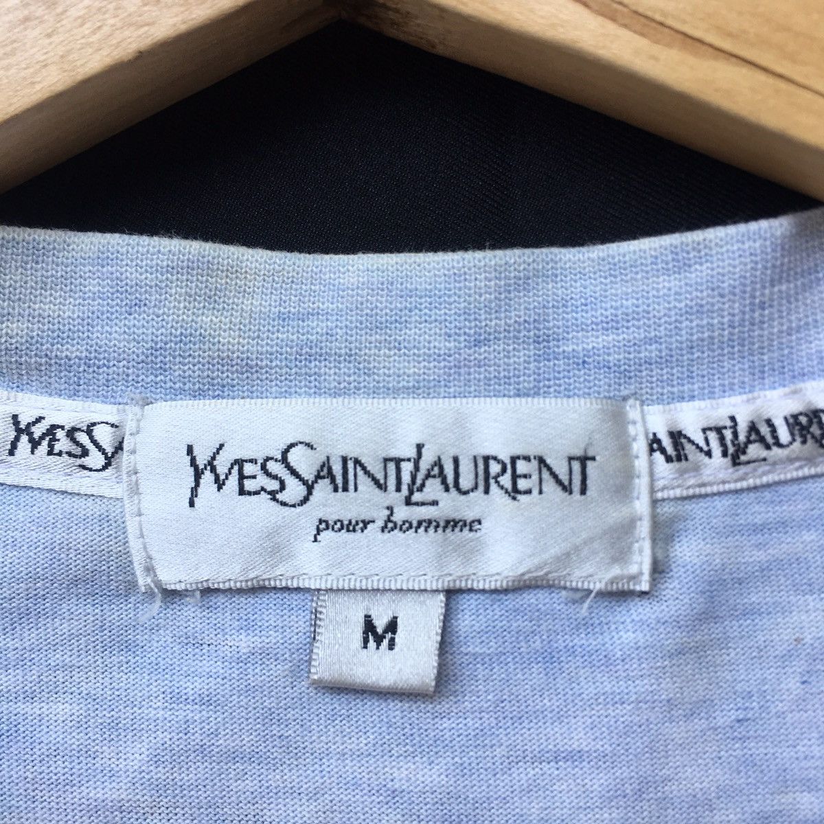 Yves Saint Laurent Vintage YSL Yves Saint Laurent Spellout Logos Tshirt Size US M / EU 48-50 / 2 - 12 Thumbnail
