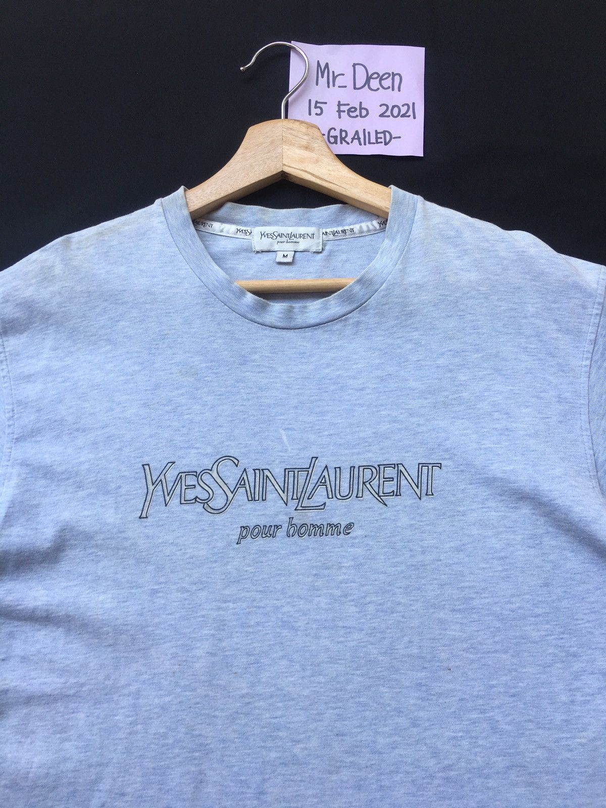 Yves Saint Laurent Vintage YSL Yves Saint Laurent Spellout Logos Tshirt Size US M / EU 48-50 / 2 - 2 Thumbnail