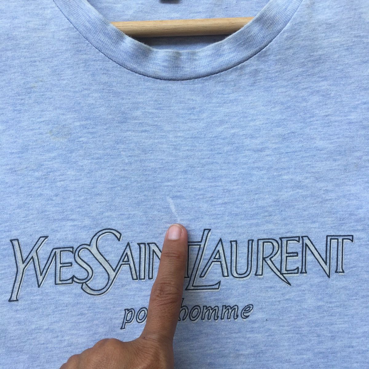 Yves Saint Laurent Vintage YSL Yves Saint Laurent Spellout Logos Tshirt Size US M / EU 48-50 / 2 - 9 Thumbnail