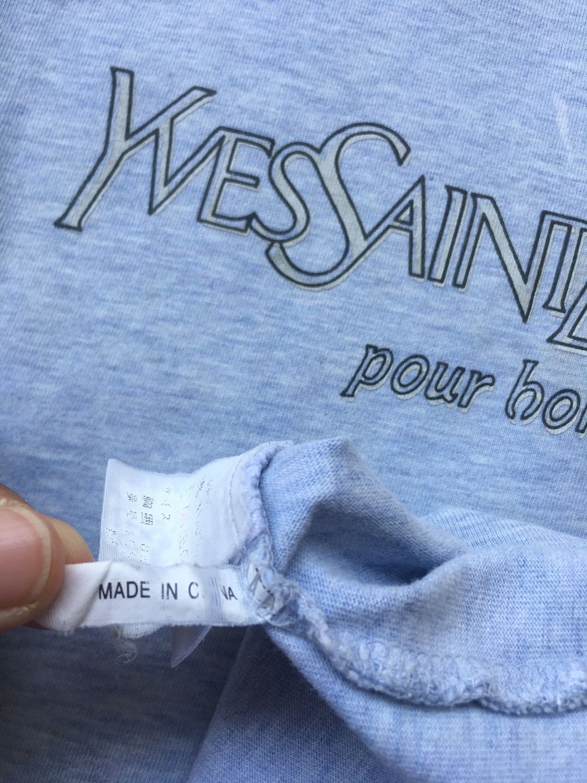 Yves Saint Laurent Vintage YSL Yves Saint Laurent Spellout Logos Tshirt Size US M / EU 48-50 / 2 - 21 Thumbnail