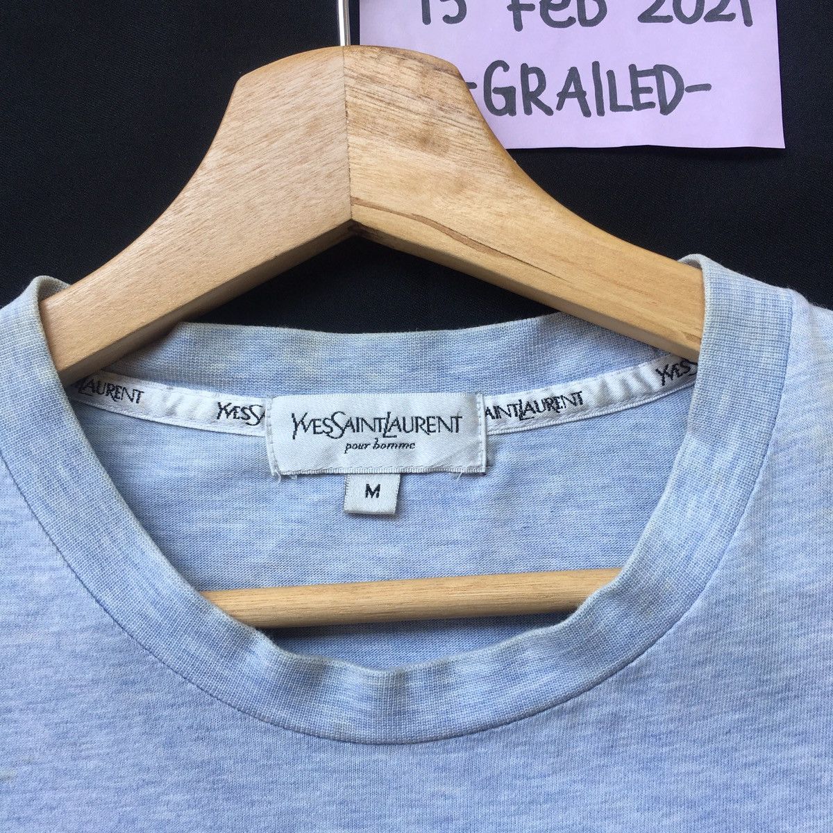 Yves Saint Laurent Vintage YSL Yves Saint Laurent Spellout Logos Tshirt Size US M / EU 48-50 / 2 - 11 Thumbnail