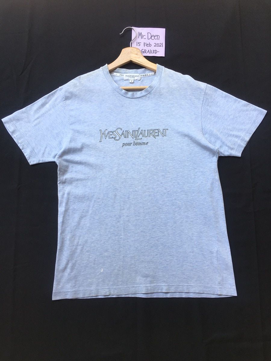 Yves Saint Laurent Vintage YSL Yves Saint Laurent Spellout Logos Tshirt Size US M / EU 48-50 / 2 - 3 Thumbnail