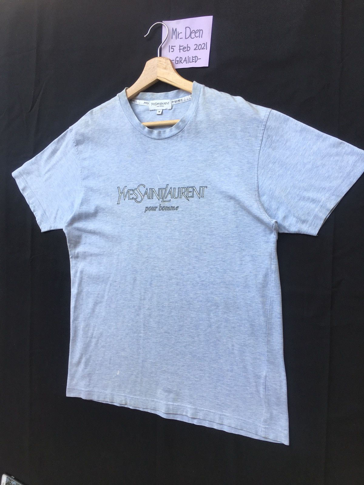 Yves Saint Laurent Vintage YSL Yves Saint Laurent Spellout Logos Tshirt Size US M / EU 48-50 / 2 - 5 Thumbnail