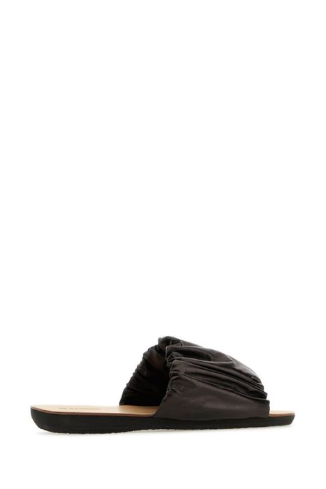 Jil Sander Beige Horsehair Slippers