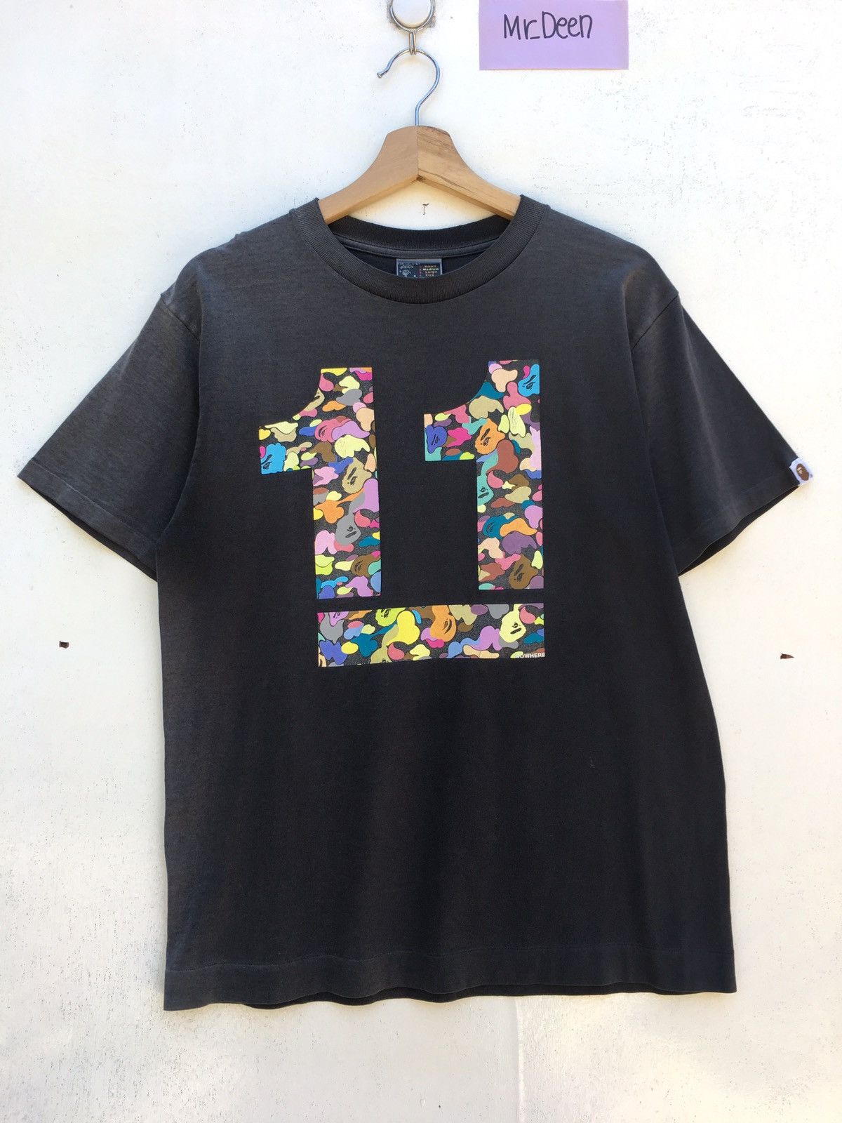 image of Bape Ss04 Nowhere 11Th Anniversary Muti Camo Tee in Black, Men's (Size Medium)