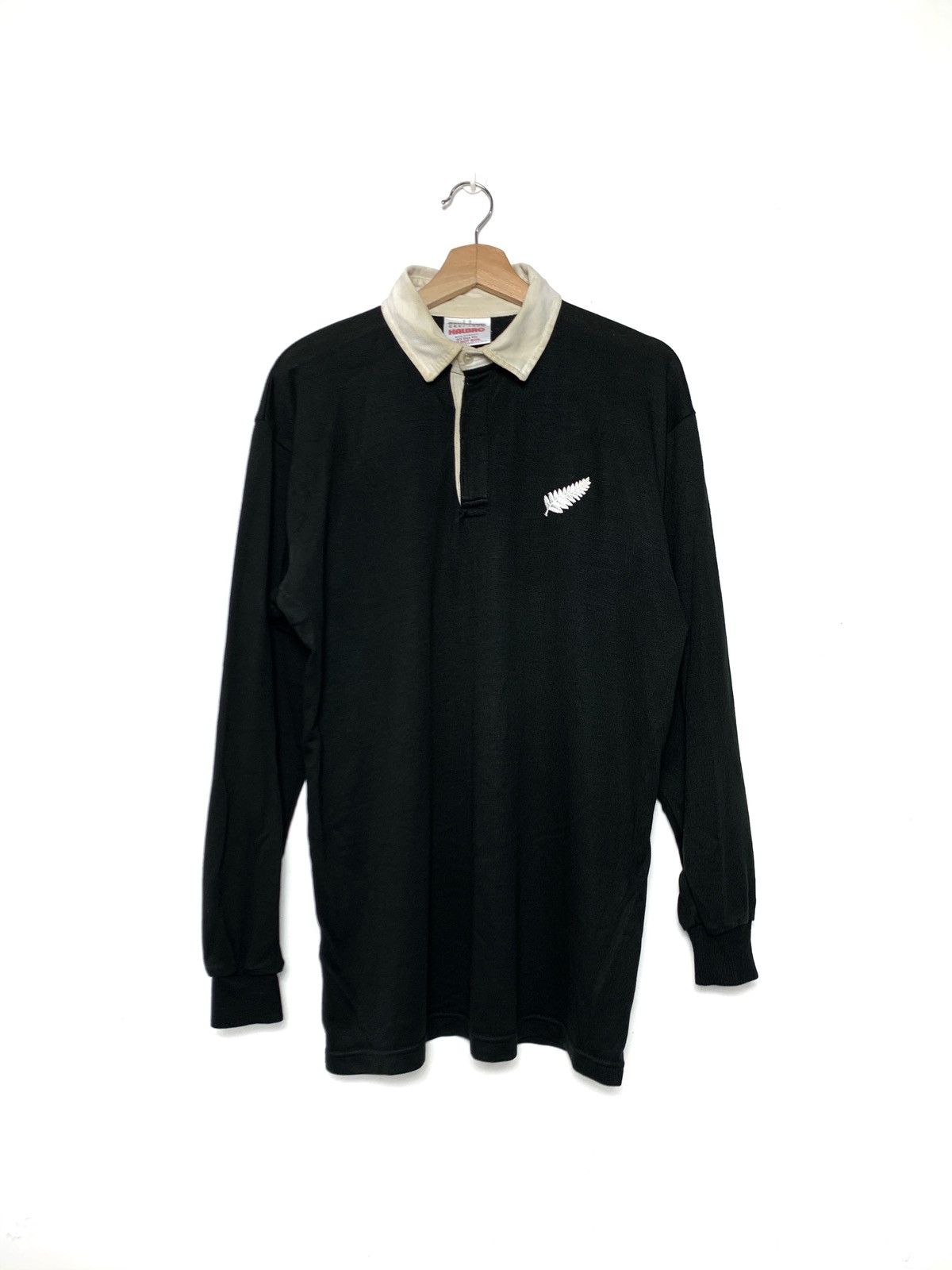 Vintage All Black Made in England Longsleeve Collar