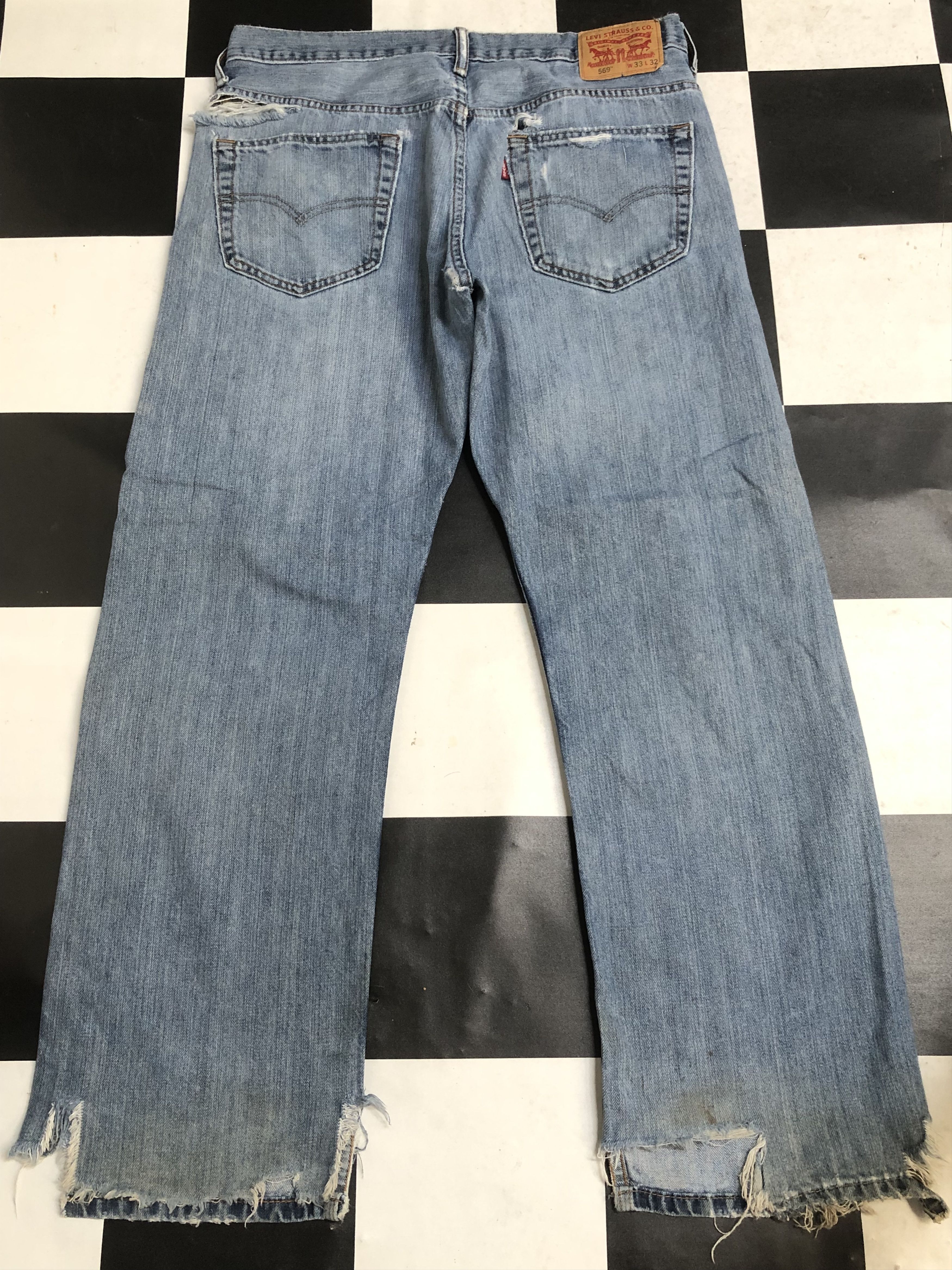 Levi's Vintage Levis 569 Distressed Jeans - L482 Size US 34 / EU 50 - 2 Thumbnail