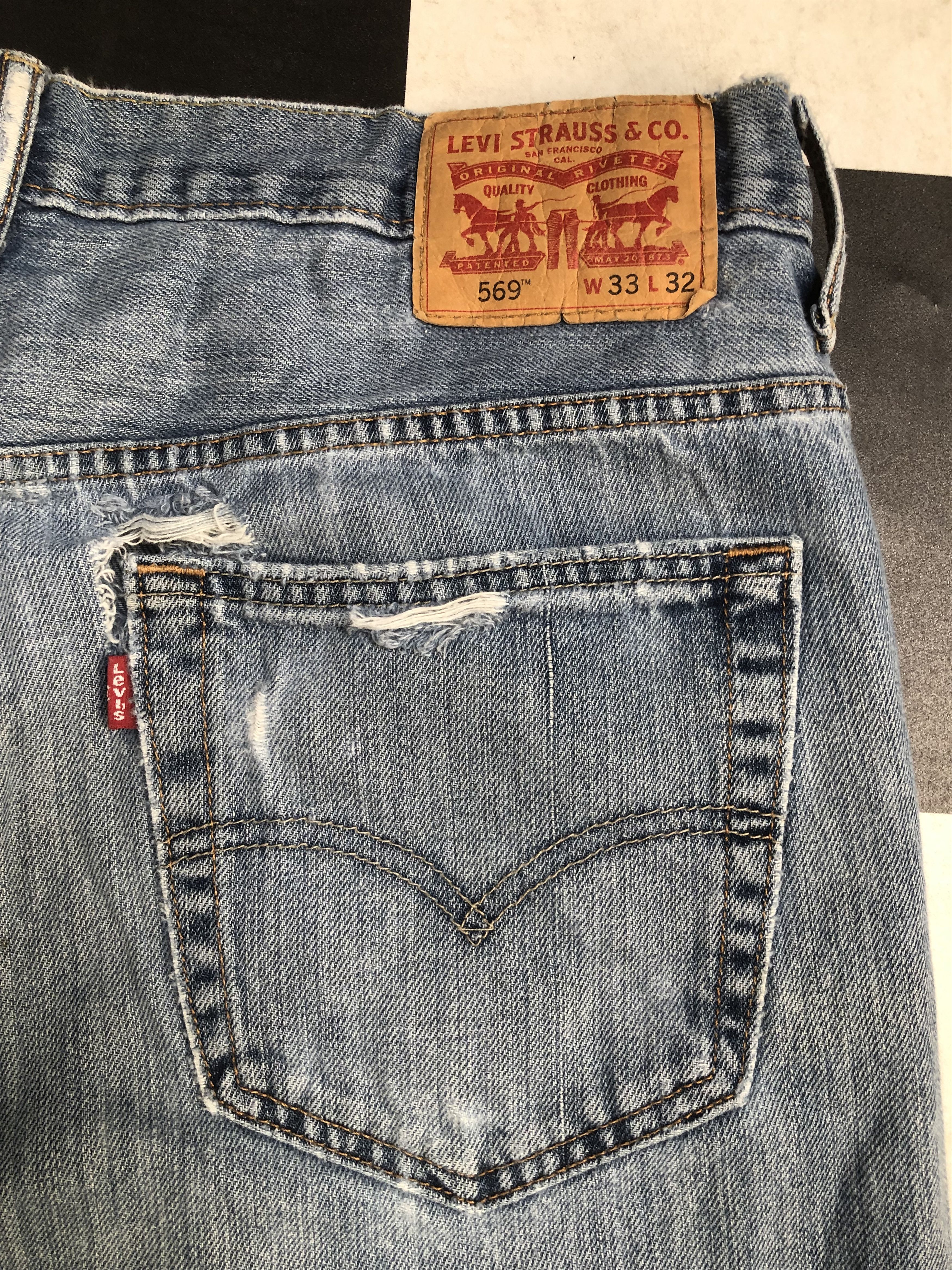 Levi's Vintage Levis 569 Distressed Jeans - L482 Size US 34 / EU 50 - 9 Thumbnail