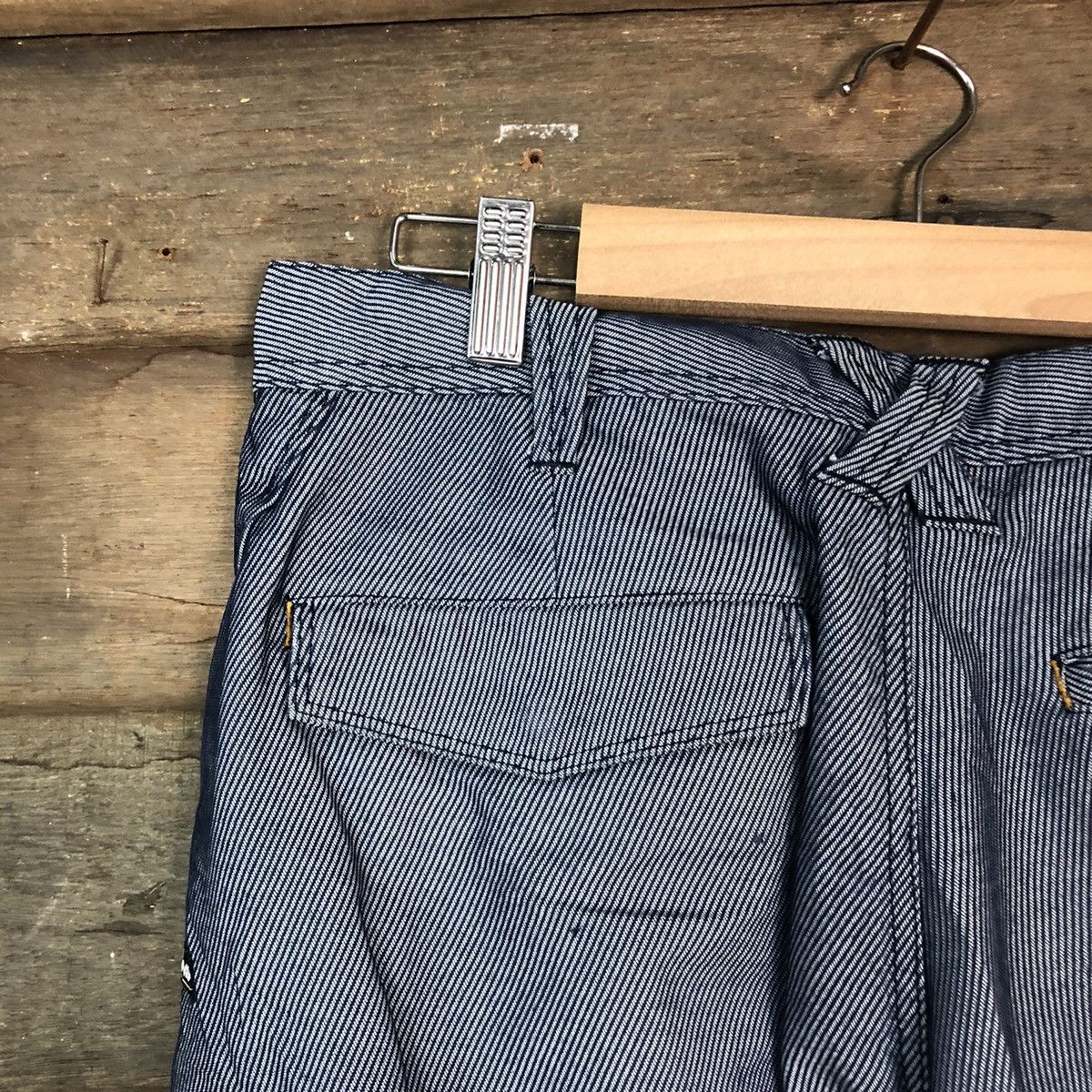 Japanese Brand G.Ground Stripe Blue Cargo Multipocket Pants #6773 Size US 30 / EU 46 - 12 Thumbnail
