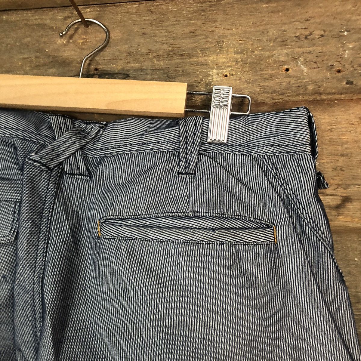 Japanese Brand G.Ground Stripe Blue Cargo Multipocket Pants #6773 Size US 30 / EU 46 - 13 Thumbnail