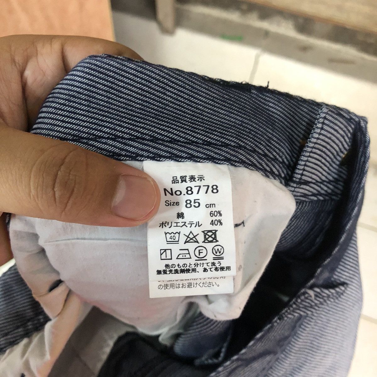 Japanese Brand G.Ground Stripe Blue Cargo Multipocket Pants #6773 Size US 30 / EU 46 - 14 Thumbnail