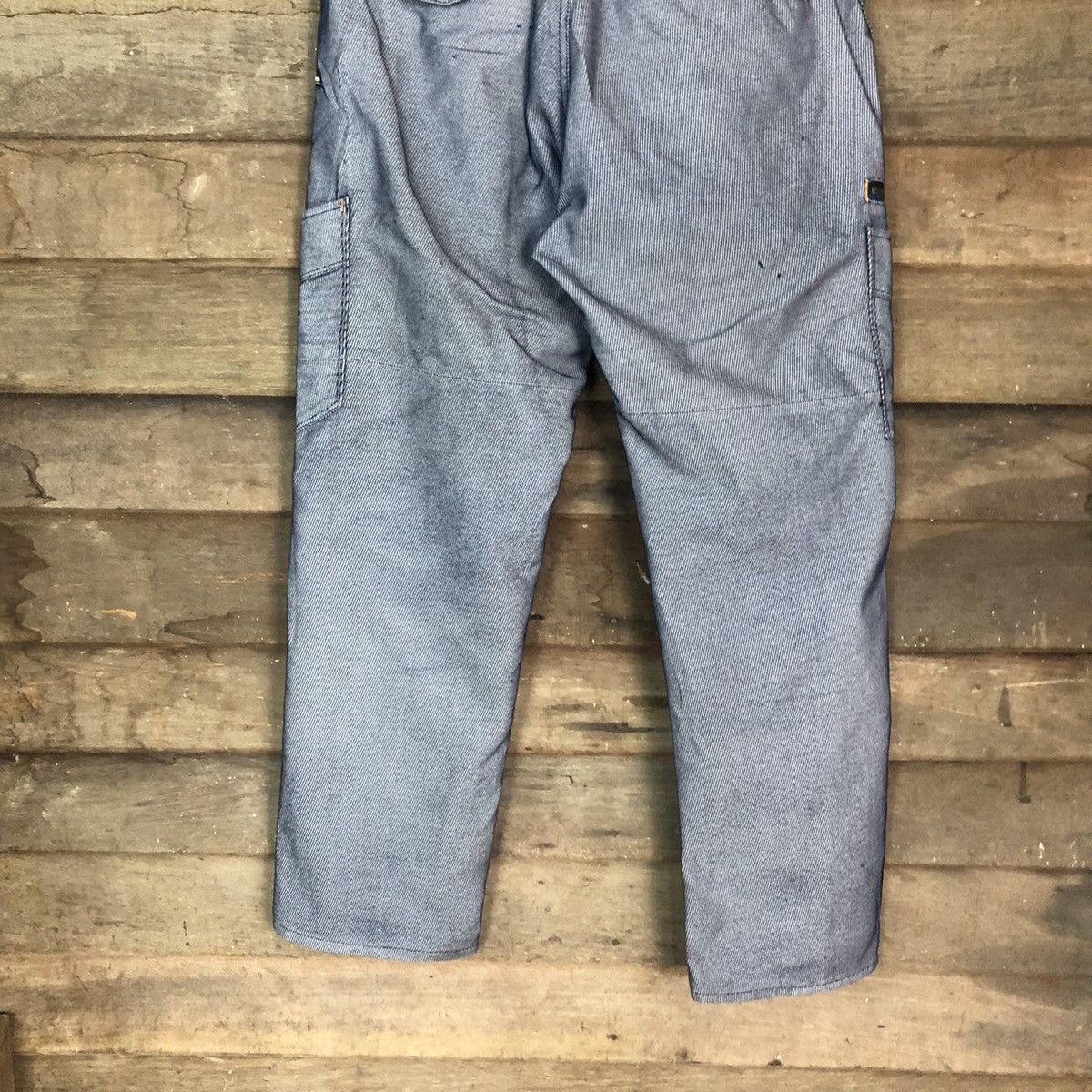 Japanese Brand G.Ground Stripe Blue Cargo Multipocket Pants #6773 Size US 30 / EU 46 - 11 Thumbnail