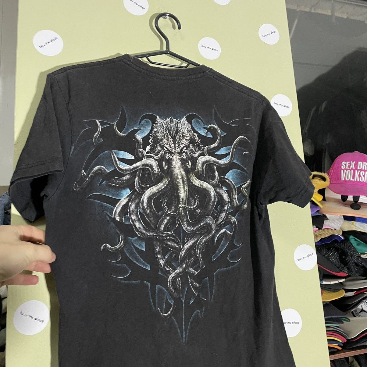 Vintage Vintage 90s Graphic Tee Dark Vamp Skull All Over Print S Size US S / EU 44-46 / 1 - 5 Thumbnail