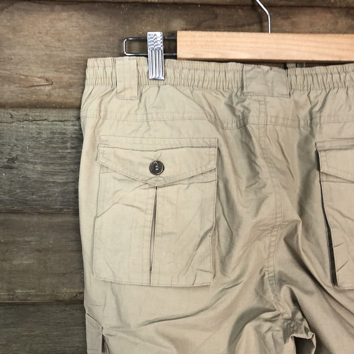 Japanese Brand Sagres Brown multi pocket utility Cargo Pants #2842 Size US 27 - 14 Thumbnail
