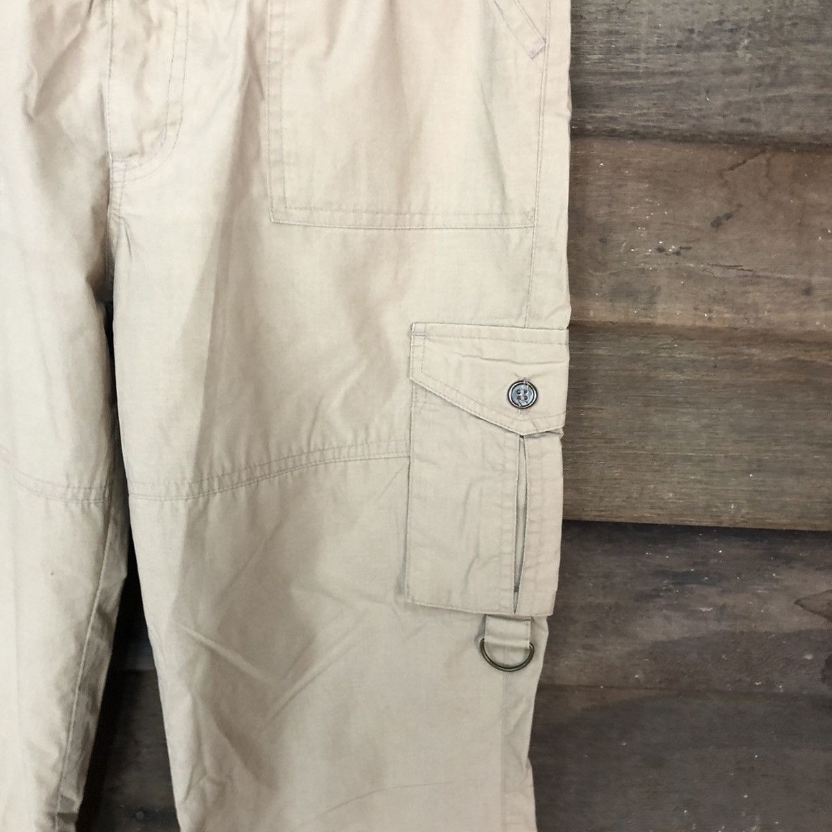 Japanese Brand Sagres Brown multi pocket utility Cargo Pants #2842 Size US 27 - 7 Thumbnail