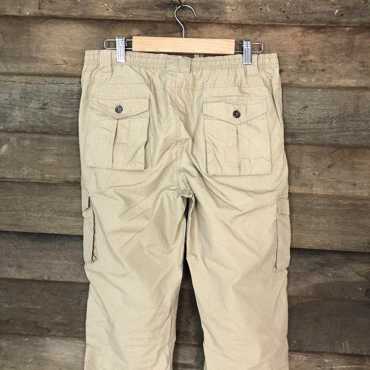 Japanese Brand Sagres Brown multi pocket utility Cargo Pants #2842 Size US 27 - 12 Thumbnail