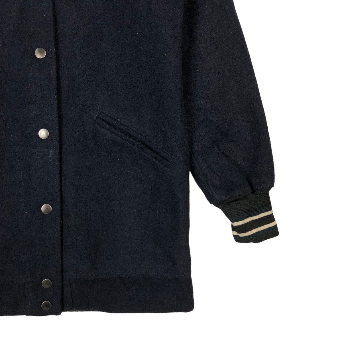 Japanese Brand VINTGE WOOL VARSITY JACKET DIESEL NAVY ARMY DESIGN Size US M / EU 48-50 / 2 - 4 Thumbnail