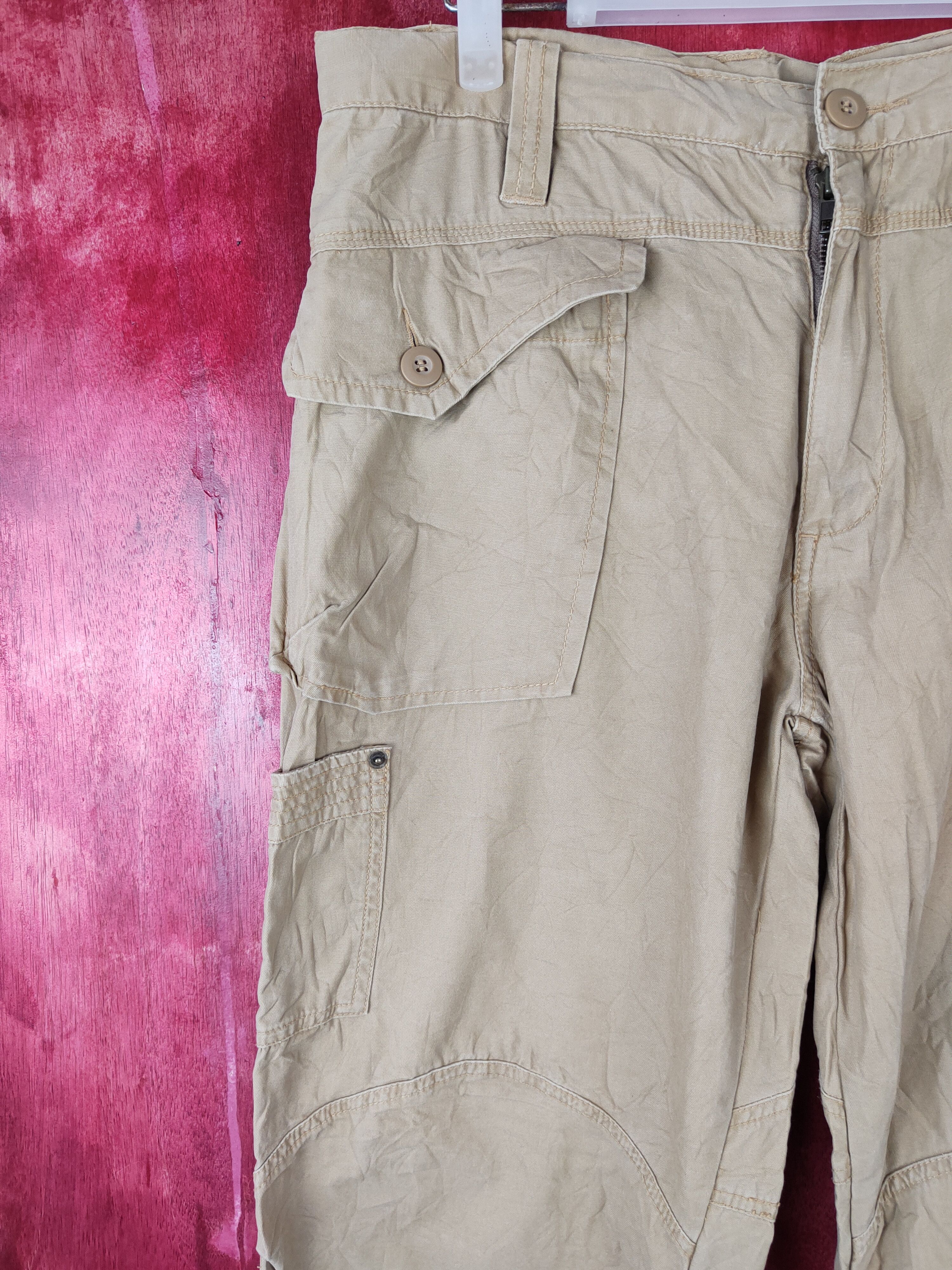 Japanese Brand × Vintage Japanese Brand Brown Multi Pocket Tactical Cargo Pant #S379 Size US 35 - 3 Thumbnail