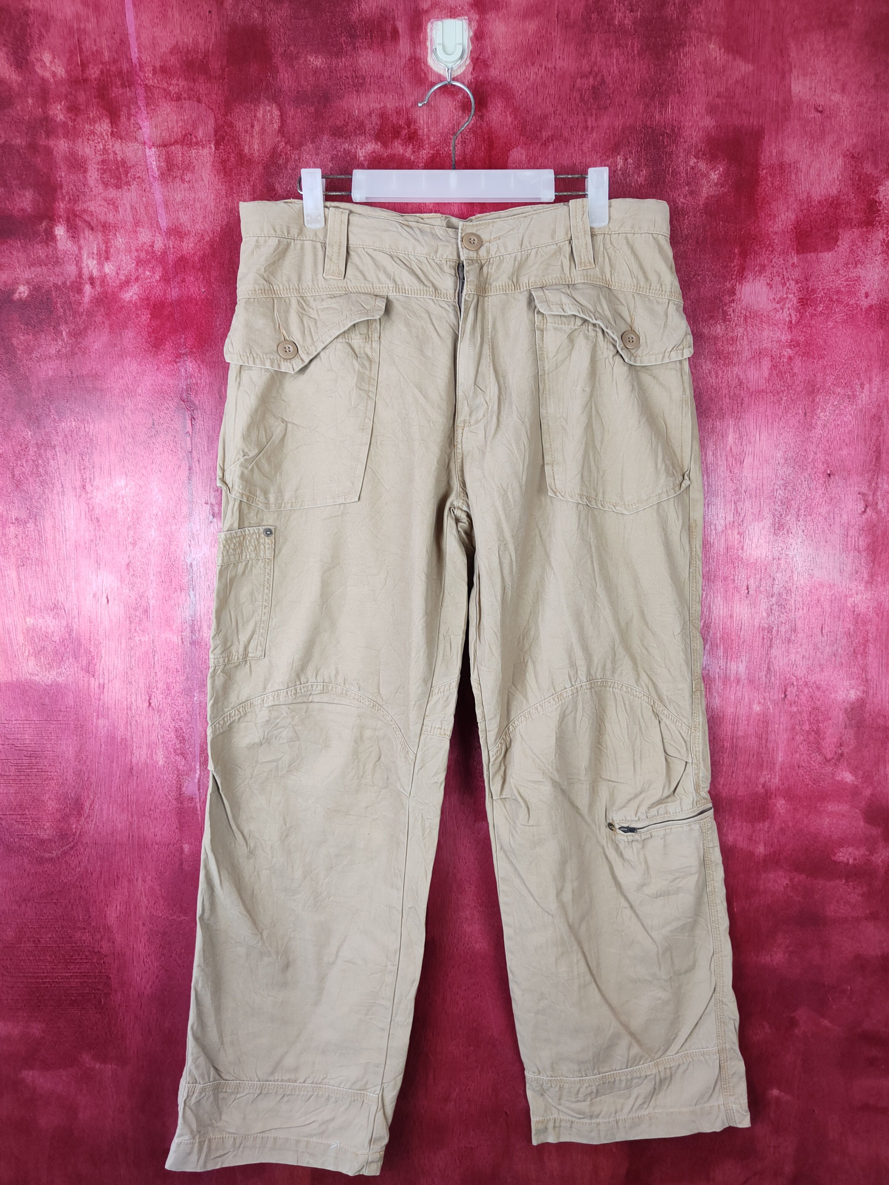 image of Vintage Brown Multi Pocket Tactical Cargo Pant S379, Men's (Size 34)