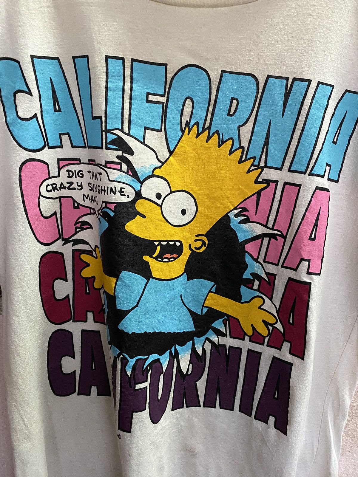 The Simpsons × Vintage ⚡️Steals⚡️ Distressed Vintage Bart Simpson Big Printed Size US M / EU 48-50 / 2 - 5 Thumbnail