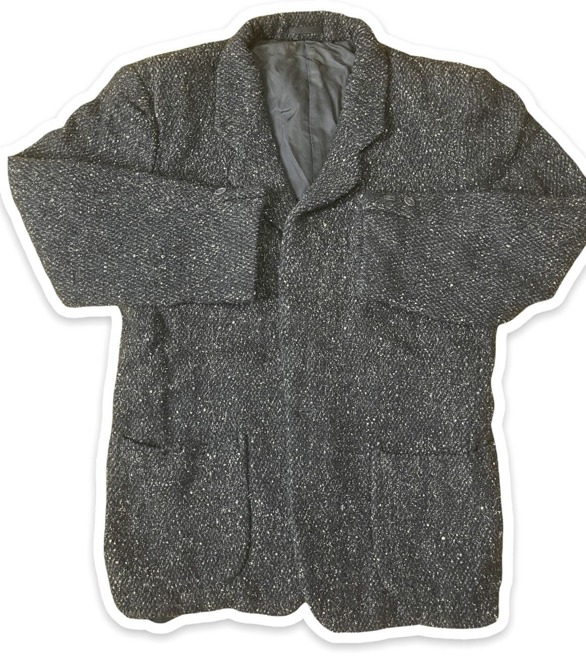 Vintage × Y's for Men × Yohji Yamamoto Y's Hommes YOHJI YAMAMOTO Coat Wool Jacket Size 44R - 15 Thumbnail