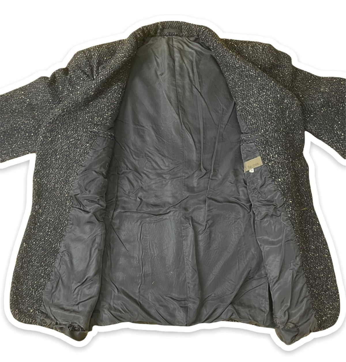 Vintage × Y's for Men × Yohji Yamamoto Y's Hommes YOHJI YAMAMOTO Coat Wool Jacket Size 44R - 16 Thumbnail