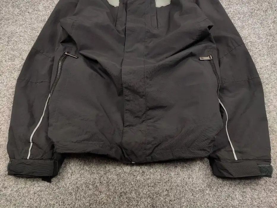 Mercedes-Benz Vintage 90's Mercedes-Benz Nylon Gray Logo Hooded Jacket Size US XL / EU 56 / 4 - 4 Thumbnail