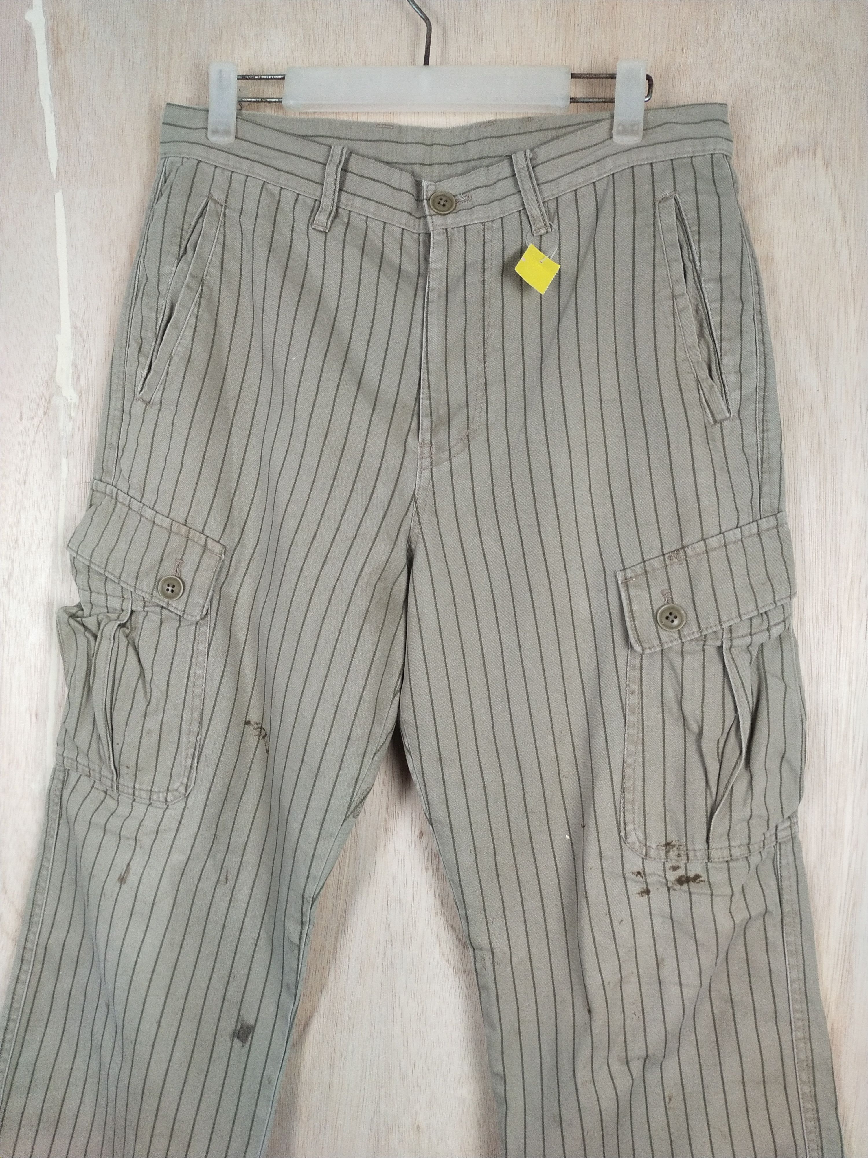 Japanese Brand × Takeo Kikuchi Takeo Kakuchi Green multi pocket Cargo Pants #3436 Size US 31 - 2 Thumbnail