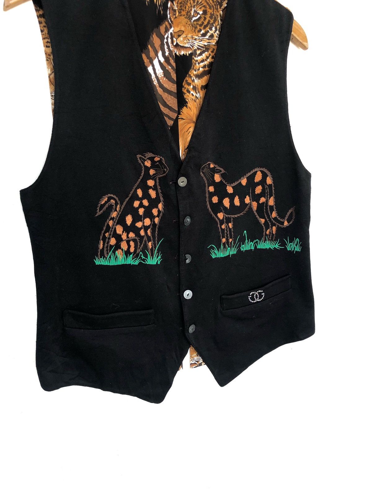 Japanese Brand Japan Made Tiger Cats Beautiful Overprinted Vest Size US S / EU 44-46 / 1 - 5 Thumbnail