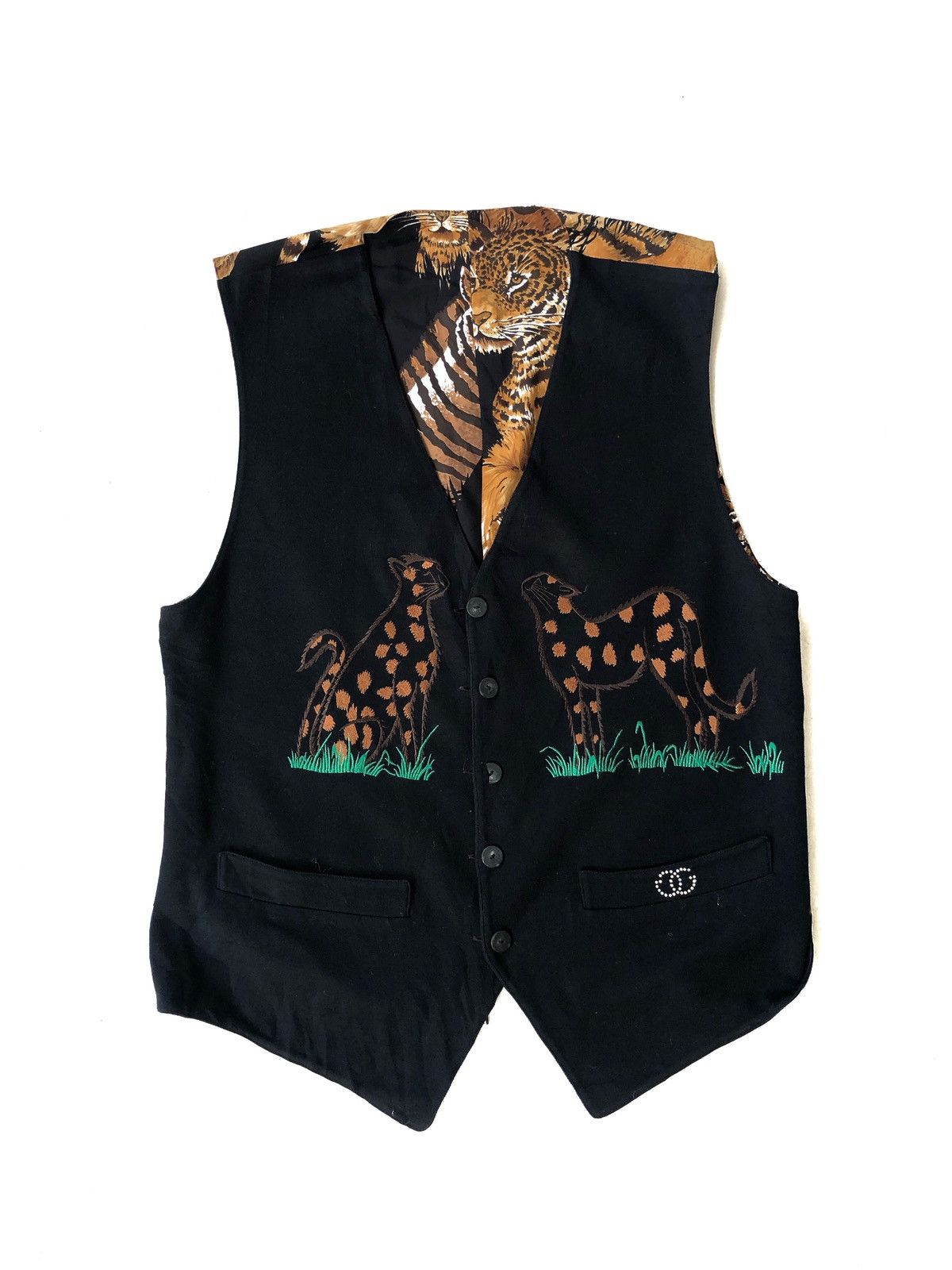 Japanese Brand Japan Made Tiger Cats Beautiful Overprinted Vest Size US S / EU 44-46 / 1 - 2 Thumbnail