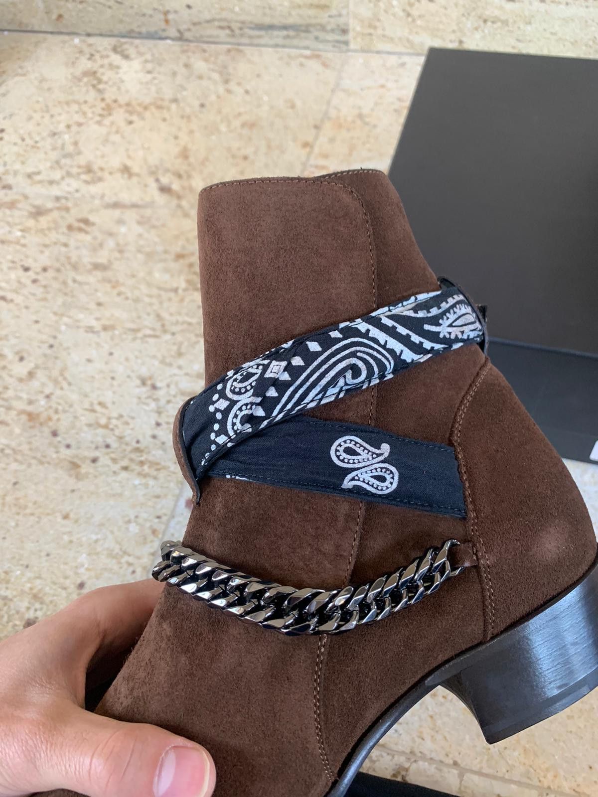 Amiri Bandana Chain Boots in Chocolate Size US 7.5 / EU 40-41 - 6 Thumbnail