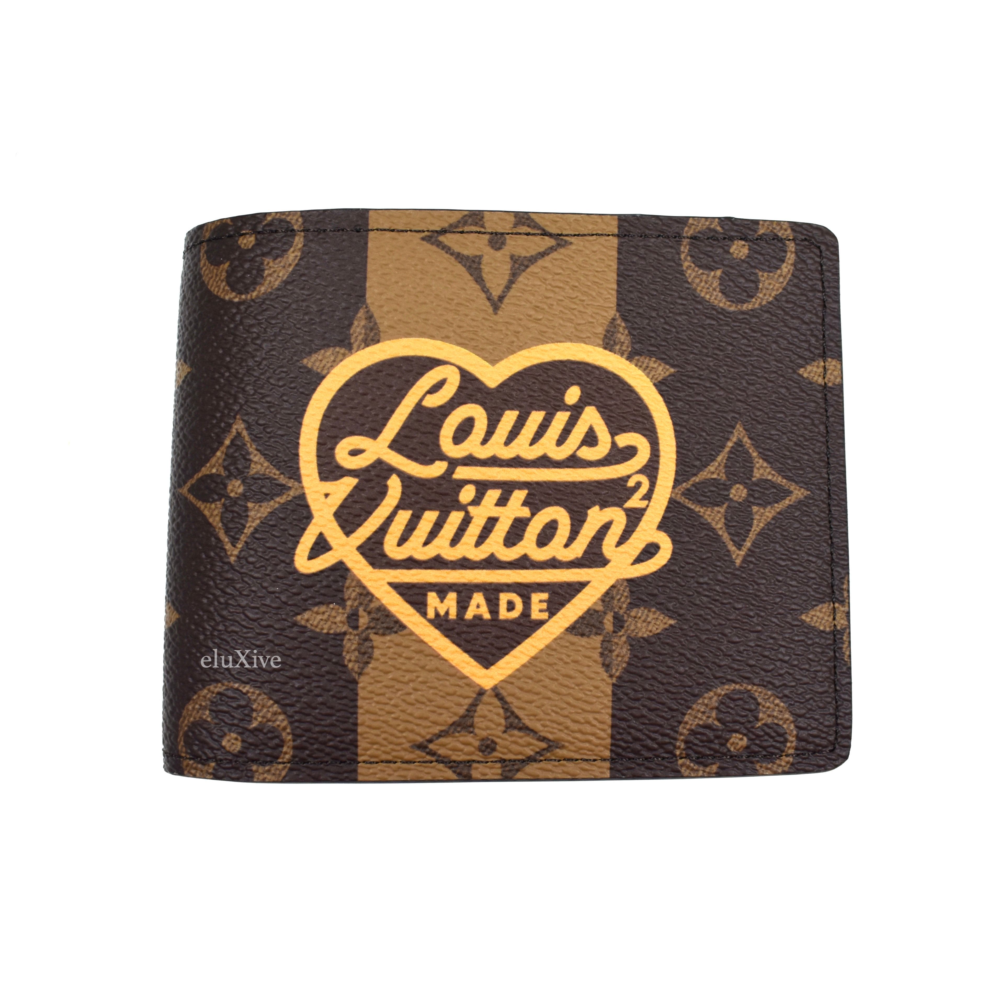 Louis Vuitton x Nigo Double Card Holder Monogram Stripes Brown in