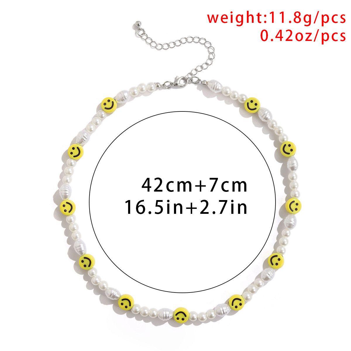 Jewelry Beaded smiley pearl collar Size ONE SIZE - 4 Thumbnail